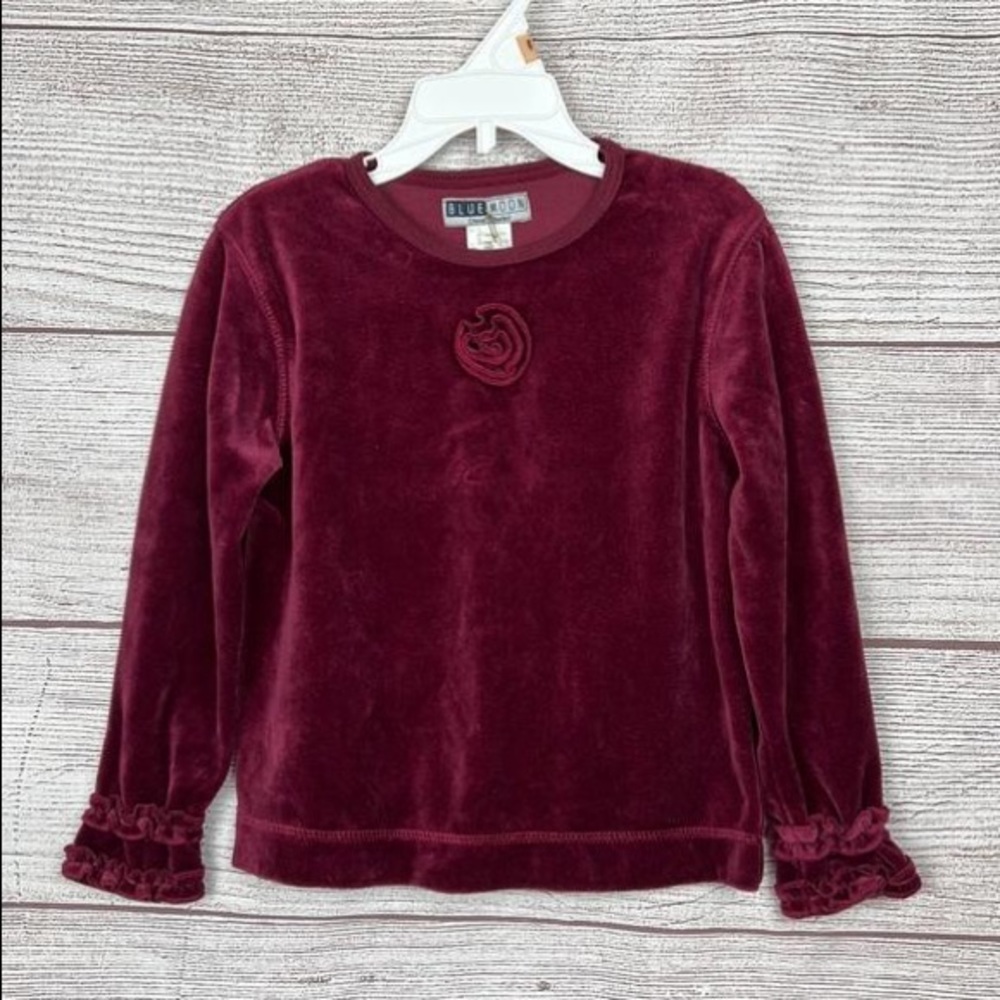 NWT David Charles Blue Moon Velvet Girl’s  Top